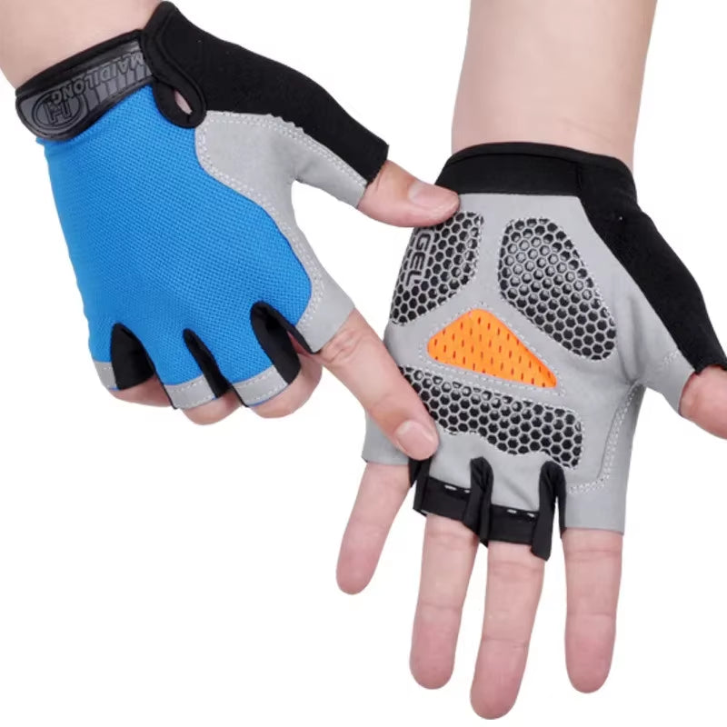 Gym Gloves Women Men Weightlifting Dumbbell Fitness Sport Training Exercise Gloves Non Slip Breathable Fingerless Cycling Gloves