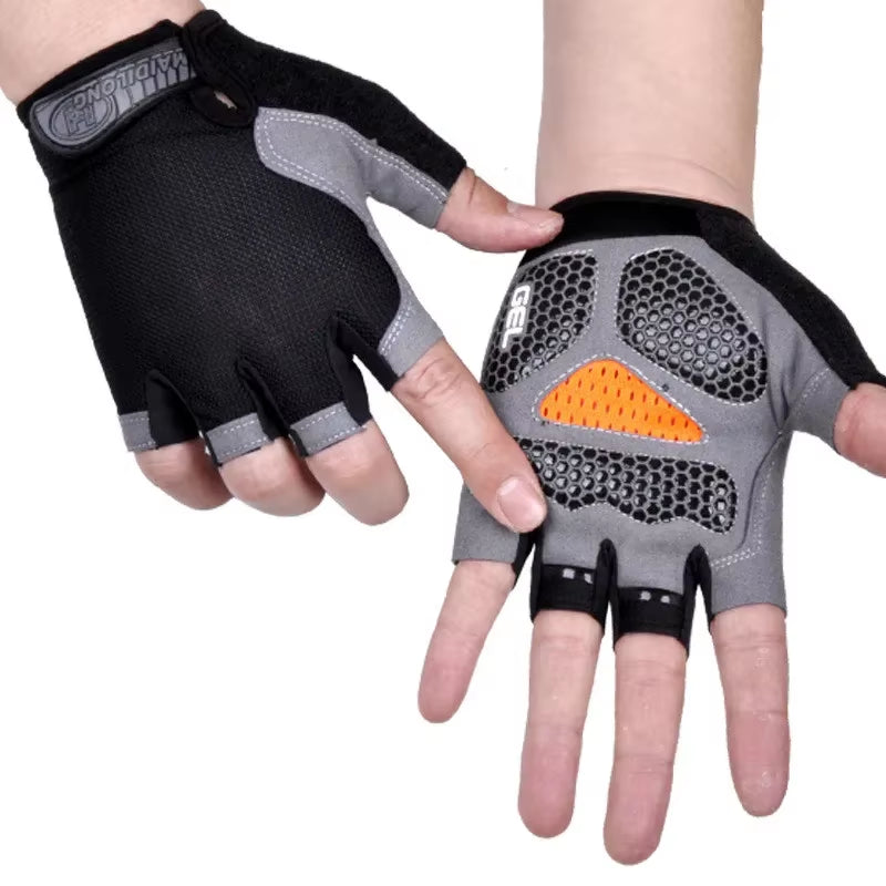 Gym Gloves Women Men Weightlifting Dumbbell Fitness Sport Training Exercise Gloves Non Slip Breathable Fingerless Cycling Gloves