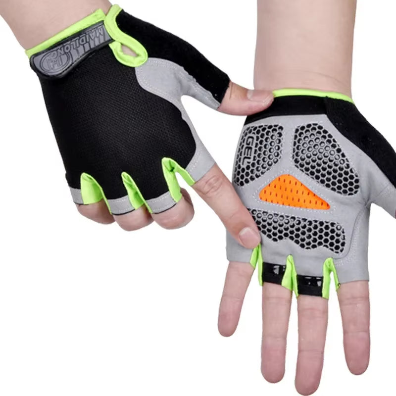 Gym Gloves Women Men Weightlifting Dumbbell Fitness Sport Training Exercise Gloves Non Slip Breathable Fingerless Cycling Gloves