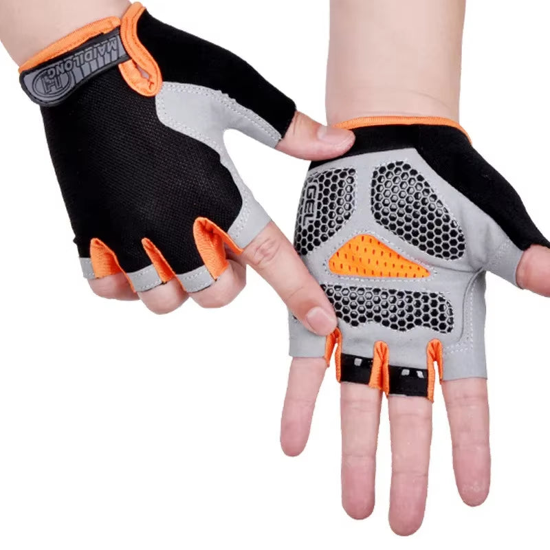 Gym Gloves Women Men Weightlifting Dumbbell Fitness Sport Training Exercise Gloves Non Slip Breathable Fingerless Cycling Gloves