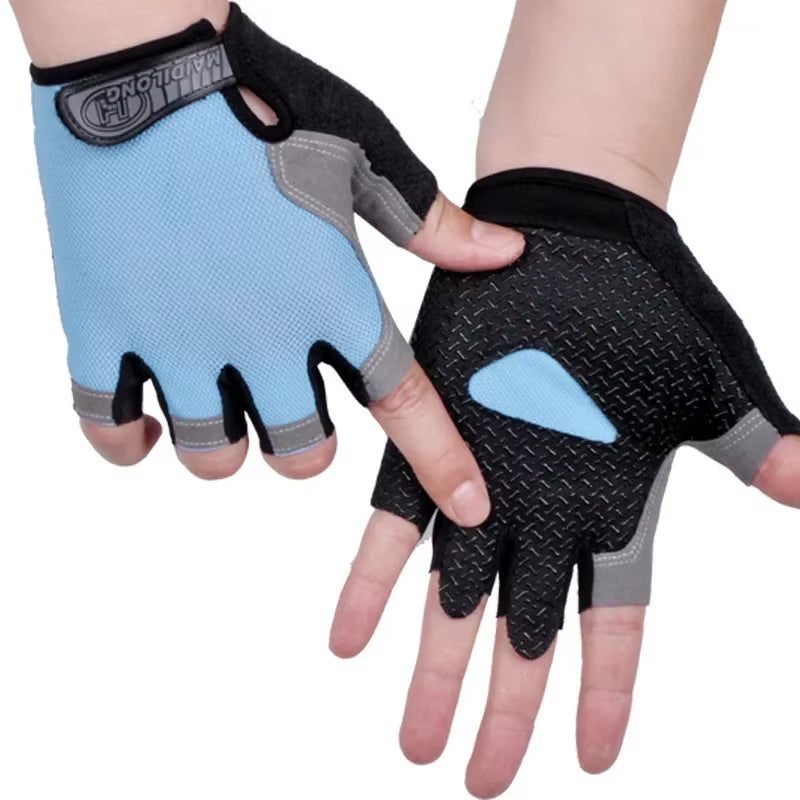 Gym Gloves Women Men Weightlifting Dumbbell Fitness Sport Training Exercise Gloves Non Slip Breathable Fingerless Cycling Gloves